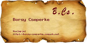 Borsy Cseperke névjegykártya